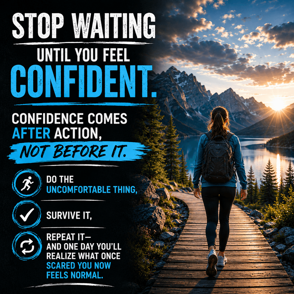 ChristinaMN83's tweet photo. Stop waiting for the perfect time. NOW is the perfect time.

There will always be a reason to wait. A problem to solve. A fear to overcome. Something that could be better.

The perfect time isn't coming. It's already here.

#personaldevelopment #PersonalGrowth #confidence https://t.co/TgmRbiFMWL