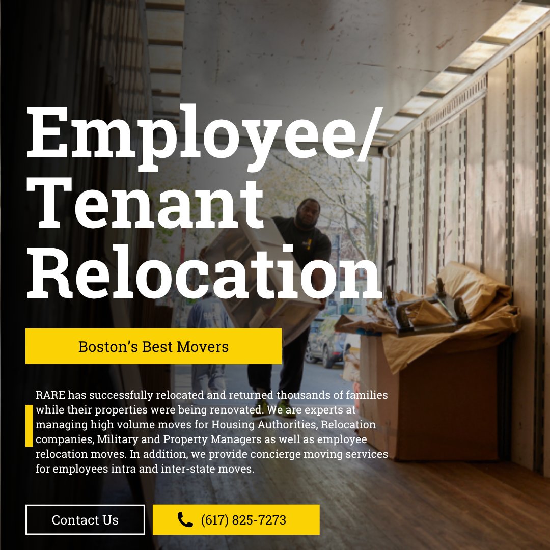 BostonRAREMover's tweet photo. Our team has helped thousands of employees or tenants relocate while remodeling is being performed. Contact us today for a team that emphasizes your comfort and delivers results! https://t.co/msM2aQlk14

#BostonMovers #EmployeeTenantRelocation #OfficeRelocation https://t.co/8bJ3cdn46o