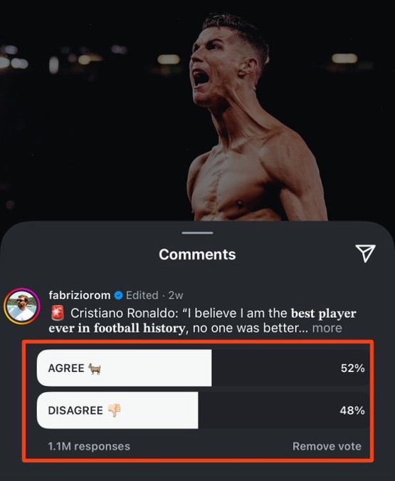 TMfutbal's tweet photo. 🚨 The GOAT debate when actual football fans are allowed to vote. 🇵🇹🐐 https://t.co/TD5SyZkaI3
