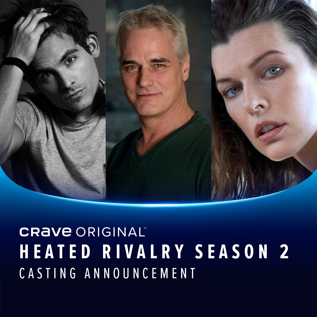 CraveCanada's tweet photo. Hot off the press🔥
 
Kevin Zegers, Paul Gross, and Milla Jovovich join the cast of the Crave Original series #HeatedRivalry. Season 2 is coming to Crave in Spring 2027. https://t.co/58FwXt9C1D