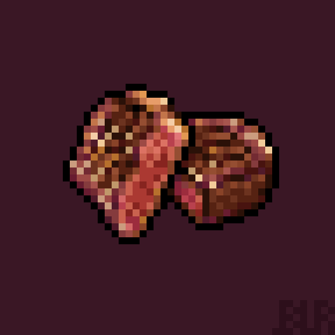 jblrkmpr's tweet photo. steak. 32x32

🐮

#pixelart #gamedev #ドット絵 https://t.co/KxyyIxvaYo