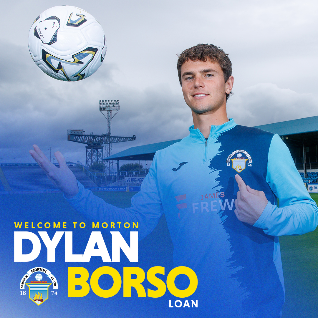 Morton_FC's tweet photo. 💙 Welcome to Morton, Dylan Borso

Greenock Morton are delighted to announce the loan signing of Dylan Borso from Chicago Fire.

The 20-year-old arrives on an initial short-term loan, subject to International Clearance and the obtainment of a work permit. https://t.co/cRO37GrCGR
