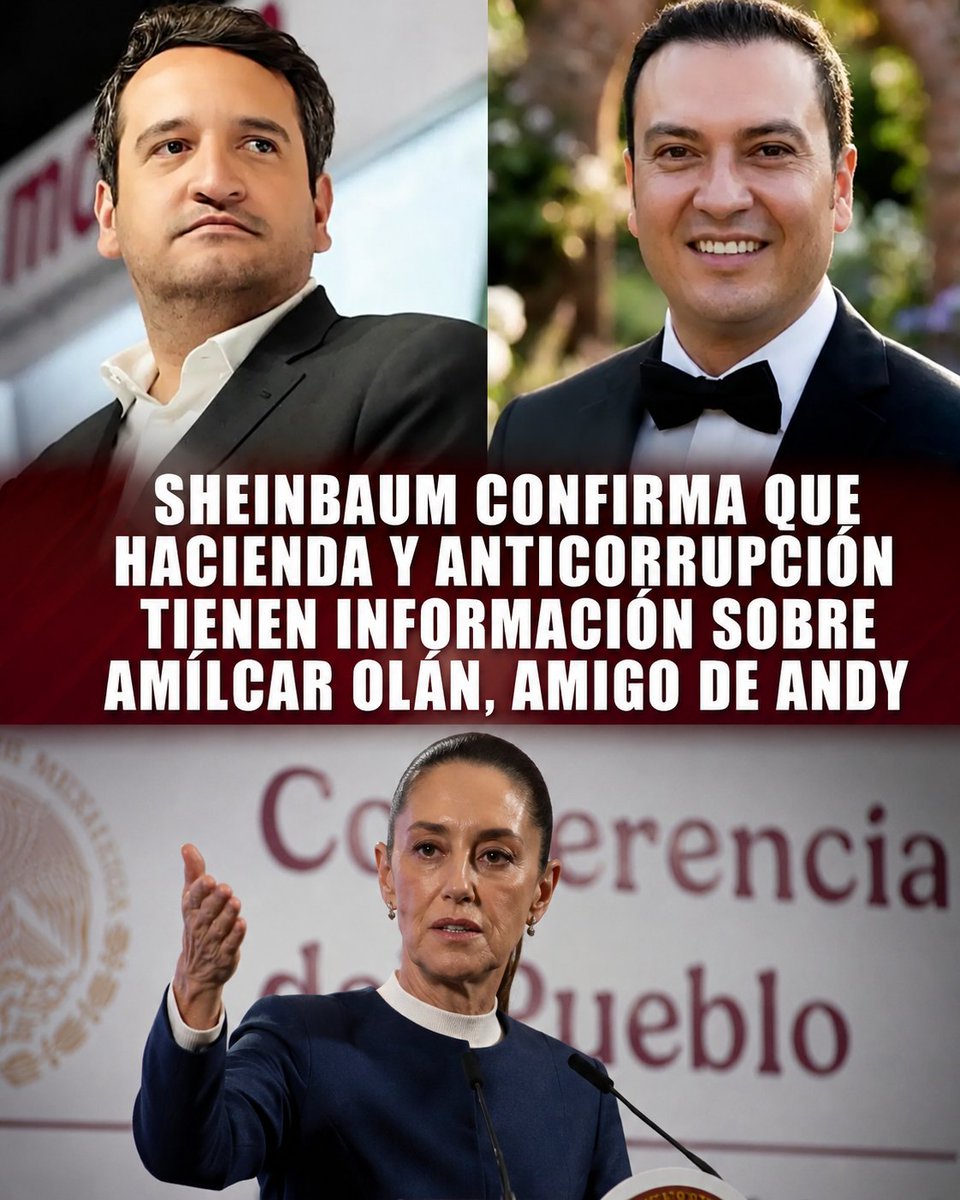 RPMedio's tweet photo. 🔎 Sheinbaum confirma que Hacienda y Anticorrupción tienen información sobre Amílcar Olán, amigo de Andy López Beltrán

La presidenta Claudia Sheinbaum confirmó que la Secretaría de Hacienda y la Secretaría Anticorrupción y Buen Gobierno cuentan con información relacionada con Jorge Amílcar Olán, empresario identificado como amigo de Andrés Manuel “Andy” López Beltrán.

Durante la conferencia del 2 de septiembre, Sheinbaum aseguró que los señalamientos deben investigarse tanto administrativa como penalmente, pero recalcó que cualquier procedimiento debe sustentarse en evidencias.

“Todo se investiga, todo”, declaró la mandataria.

El caso cobra relevancia después de que el SAT solicitara a la FGR proceder contra responsables de Portacelis Gas and Oil, empresa vinculada al entorno empresarial de Olán, por presuntos delitos fiscales relacionados con importaciones de combustible y un posible perjuicio al fisco superior a 834 millones de pesos.

Sheinbaum señaló que corresponderá a la Fiscalía General de la República informar sobre las investigaciones relacionadas con el presunto contrabando de combustible.

Fuente: La Silla Rota / N+ / El Universal

#RicardoPadilla #AmílcarOlán #HuachicolFiscal

🤖 Contenido generado con asistencia de IA para RP Medio de los Altos.