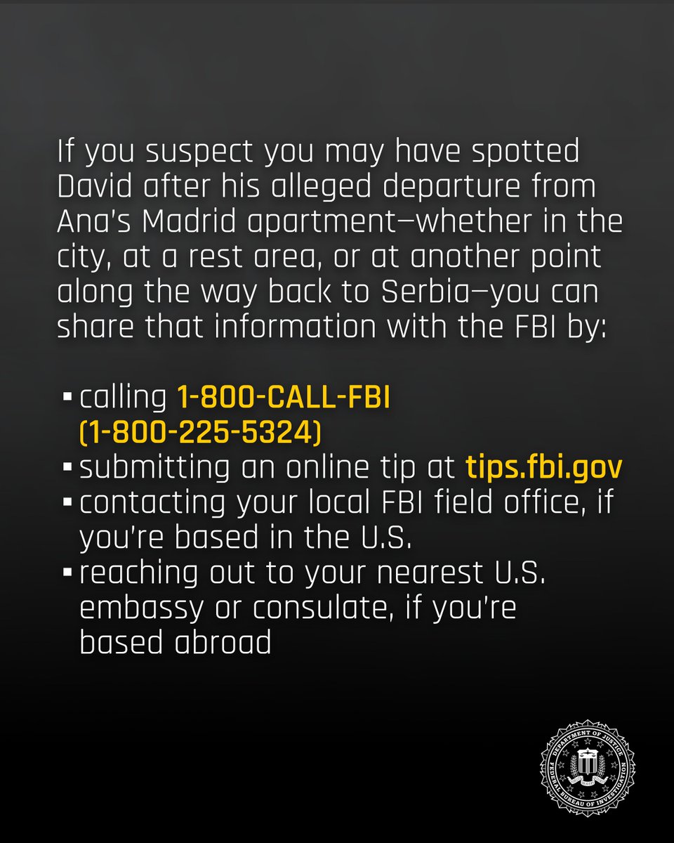 FBI's tweet photo. The @FBIMiamiFL Field Office recently announced a reward of up to $25,000 for information leading to the successful recovery of the remains of Ana Maria Henao Knezevic.  

“The puzzle’s not done,” said Emma, a special agent who’s been investigating this case. “It won’t be completed until we’re able to locate Ana’s remains and do her justice by bringing her home.” 

Read more: https://t.co/ka2VEdt8Yk