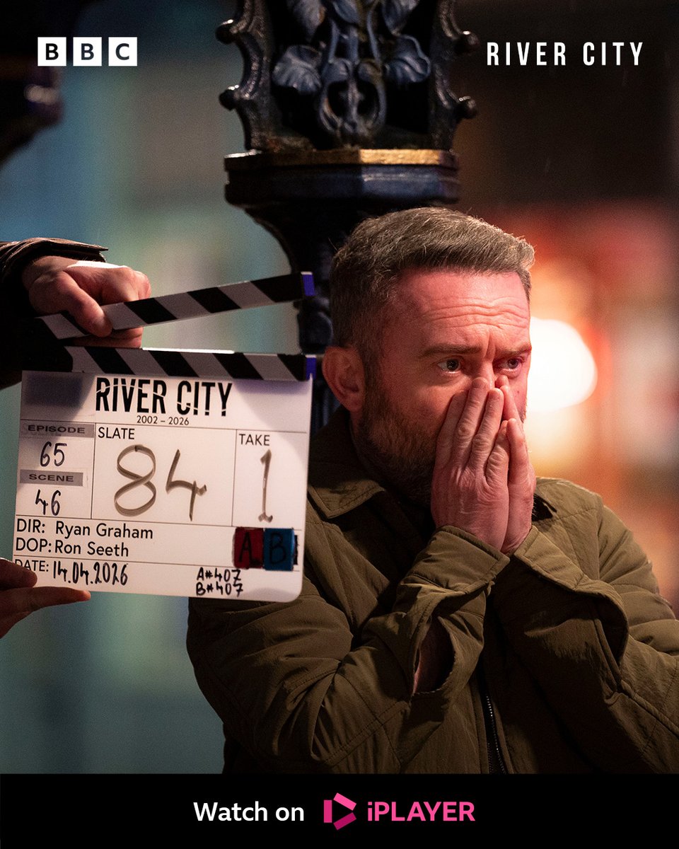 bbcrivercity's tweet photo. Photos from the set!
Behind the scenes with Stephen and Sally as they filmed Bob and Scarlett's emotional final moments.
Watch the last episode of #RiverCity on BBC iPlayer. https://t.co/xuXz2Uphll