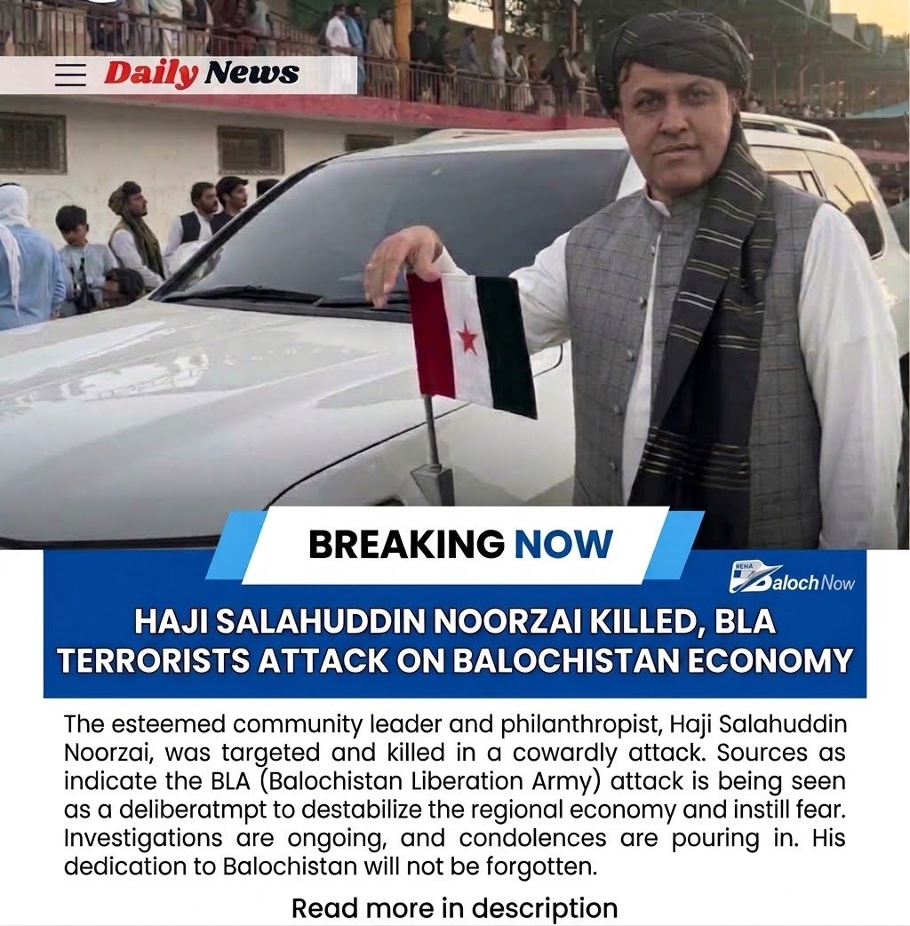 BalochNow's tweet photo. Hajo Salahuddin Noorzai targeted in the cowardly attack. #balochistan #terrorism https://t.co/pk3lN5YzBt