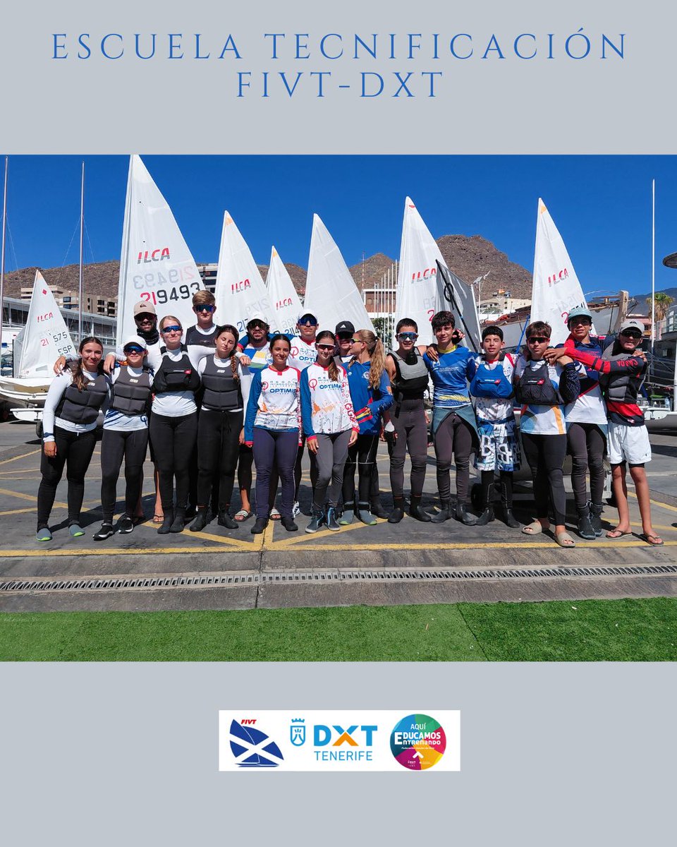 FIVTenerife's tweet photo. ⛵La Federación, dentro de su programa de tecnificación para regatistas de la clase ILCA, viene desarrollando desde este miércoles, y hasta el fin de semana, un clinic en Santa Cruz, actividad que está financiada por @DXTenerife 

@CabildoTenerife @Deportecanario @oficial_rfev https://t.co/aUVbLjuxjs