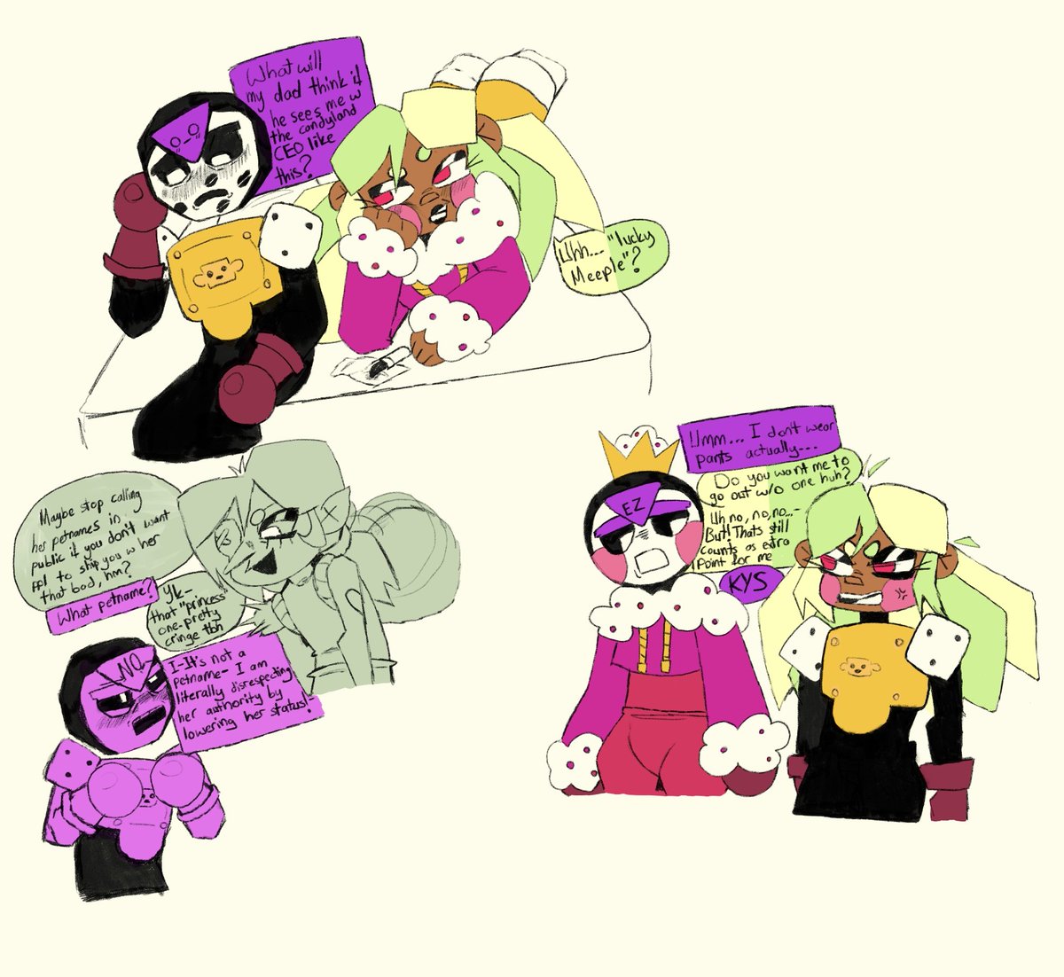 KazuRud's tweet photo. very old mandy x meeple doodles that ive never posted here
i post old art when i dont have anything to post

#meeplebrawlstars #mandybrawlstars #brawlstarsfanart https://t.co/JOlZvBez3H