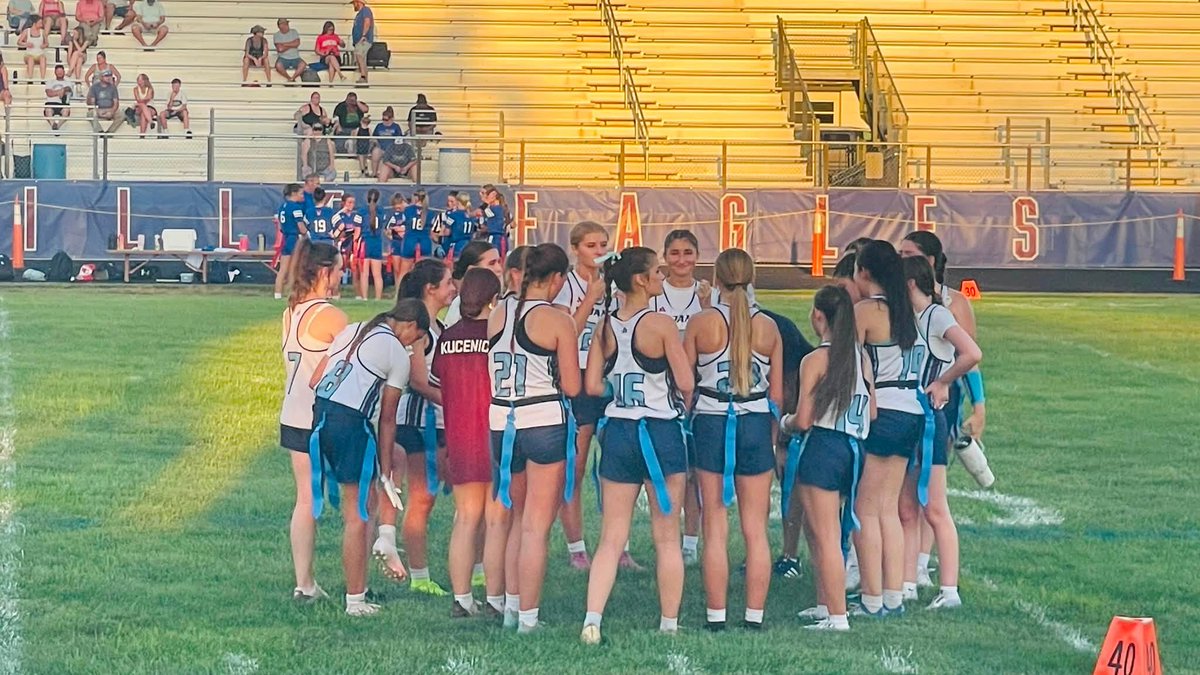 SJA_Gameday's tweet photo. Girls Flag Football - FINAL⚡️

St. James: 33
Wellsville: 0

Way to go, Thunder, in their first Flag Football game!

#GoThunder https://t.co/cJVXlzpH6S