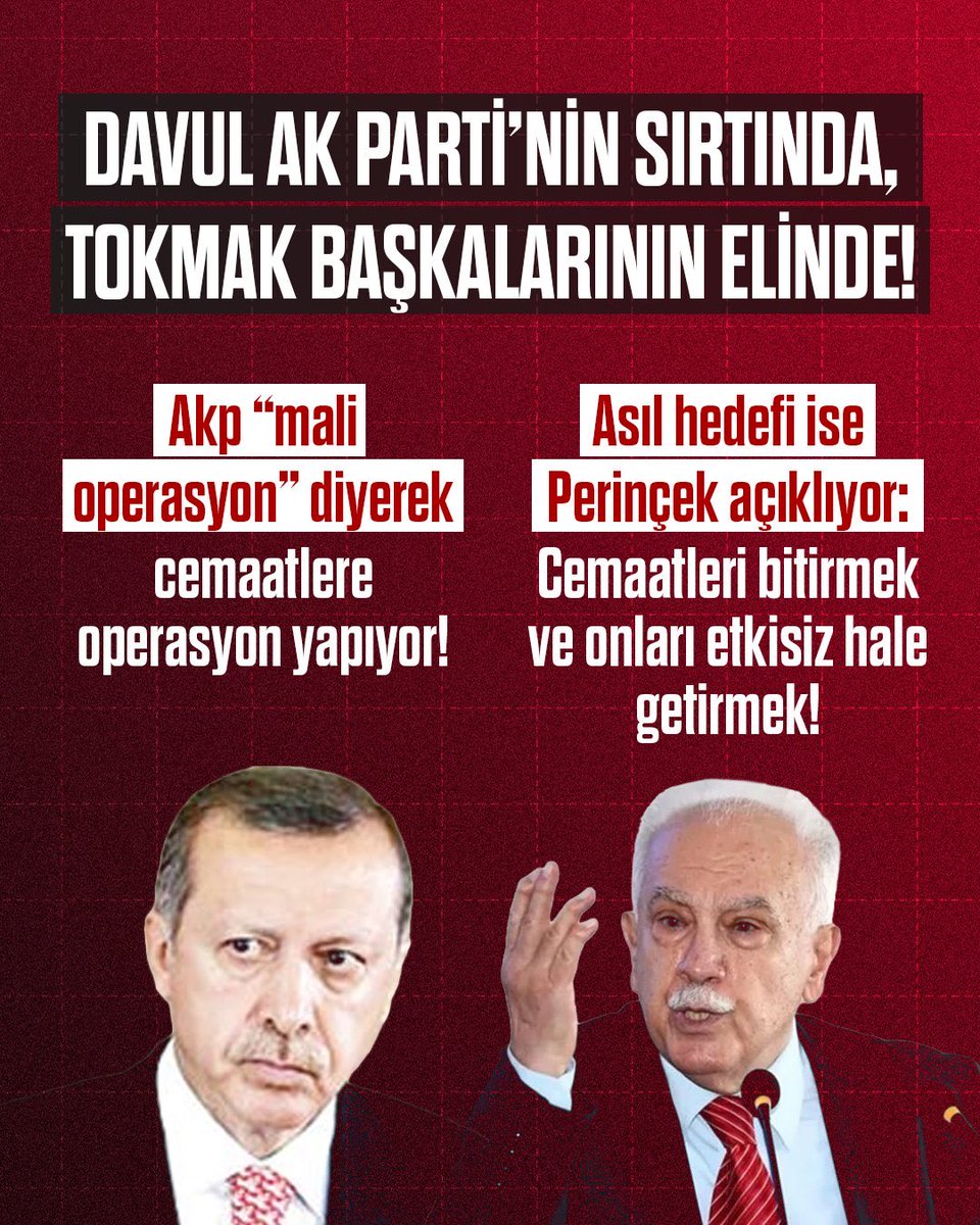FurkanHarekt33's tweet photo. Davul Ak Parti'nin Sırtında Tokmak Başkalarının Elinde! 

Asıl hedefi Perinçek açıkladı! 

AKPMüslümanlara ZararVerdi https://t.co/ev9R7Pl9je