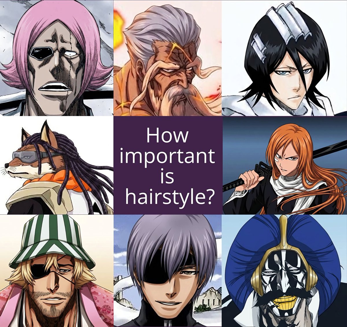 BleachArchivess's tweet photo. How important is hairstyle..? https://t.co/w347RGfjUN
