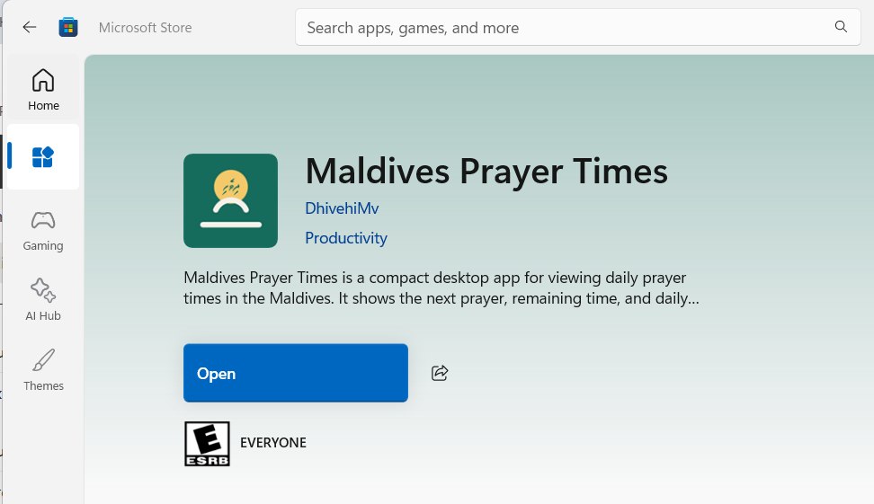 DhivehiMv's tweet photo. #Maldives #Prayer #Times app for #Windows is now available!
Download: https://t.co/Xhx9LiRyf9 https://t.co/miuKYsL4gu