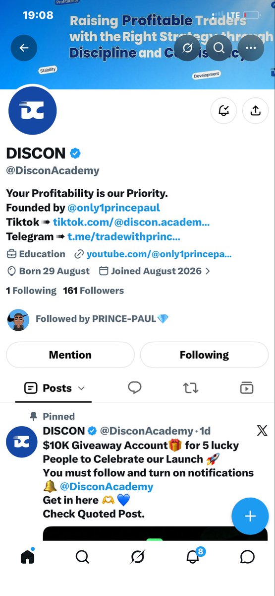 AlbertFx03's tweet photo. @only1princepaul @DisconAcademy @berkayglife @EquityEdgeUK @Danieltrades https://t.co/MmAS7FOYlJ
