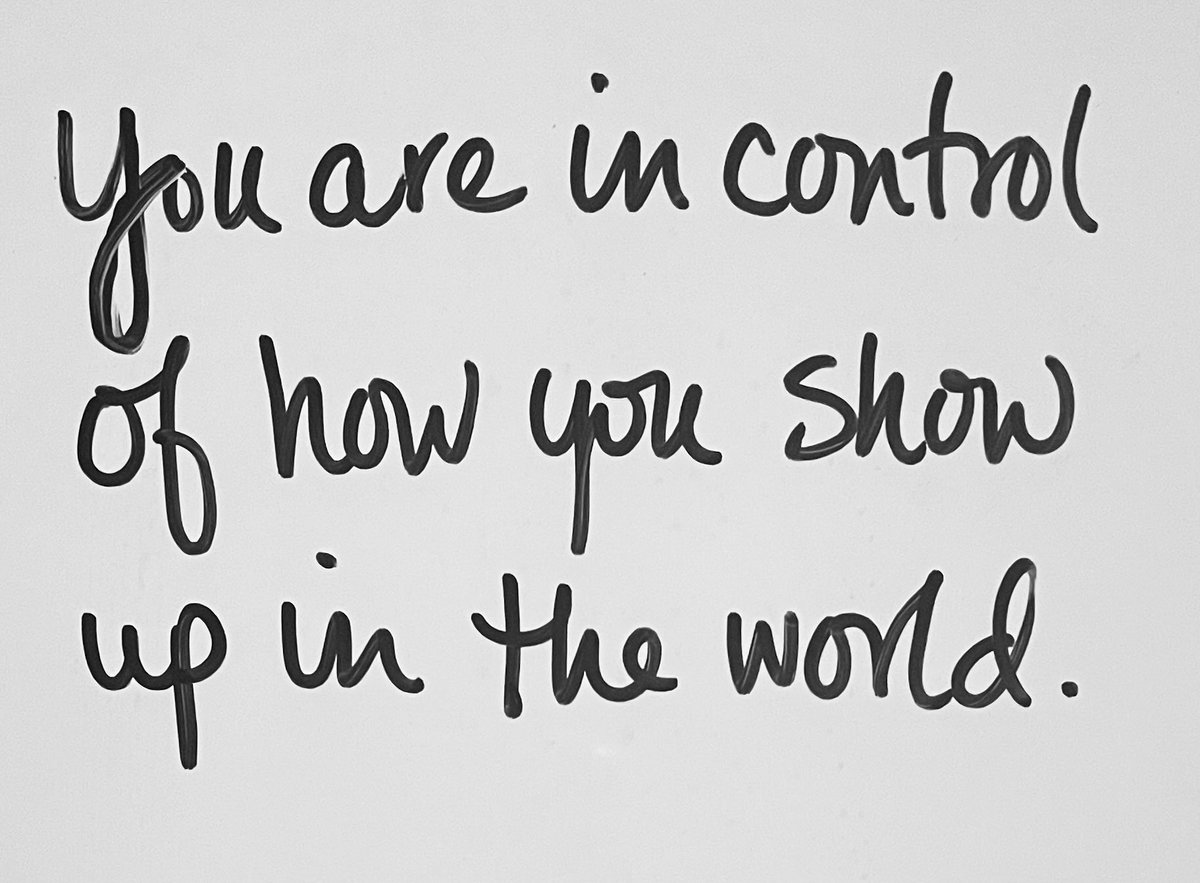 WhtBoardWisdom's tweet photo. You are in control of how you show up in the world. 

#whiteboardwisdom #advice https://t.co/wbmndhylLt