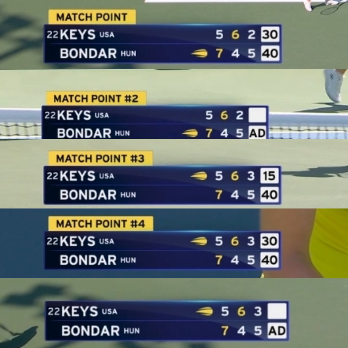 TheTennisLetter's tweet photo. Madison Keys won this match

😱😱😱😱😱😱😱😱😱 https://t.co/P3UQggqr2b