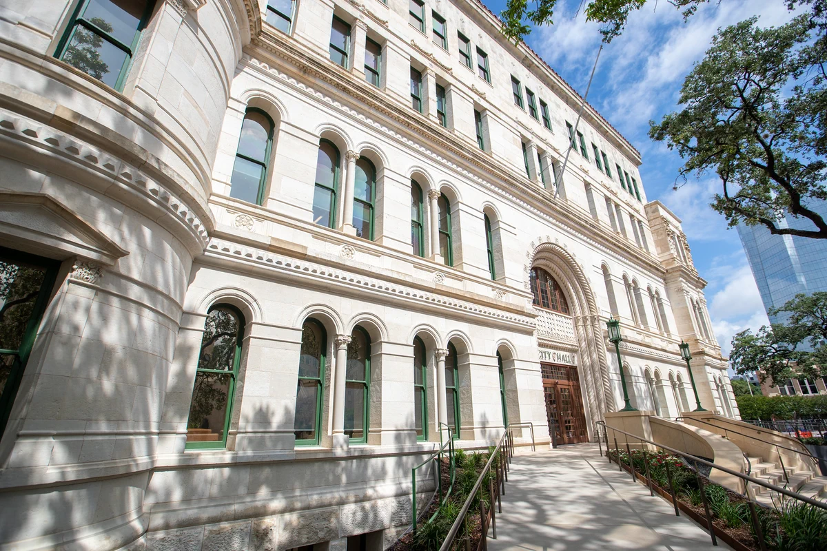 San Antonio City Hall on a sunny day.