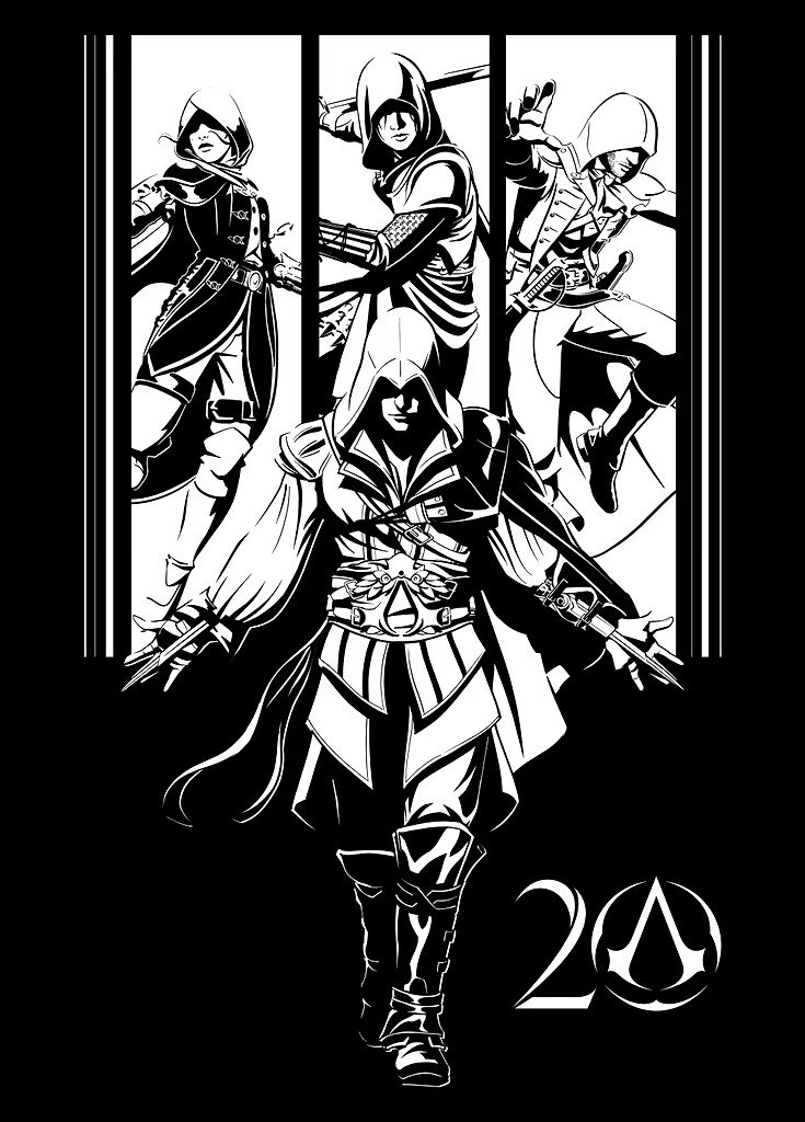 ACUnitedKingdom's tweet photo. Displate may have just given us our first glimpse at what’s coming for Assassin’s Creed’s 20th anniversary in 2027 👀

#AssassinsCreed20 #AC20 

Thanks to @AccessTheAnimus for sharing https://t.co/ta5vp7N6jn