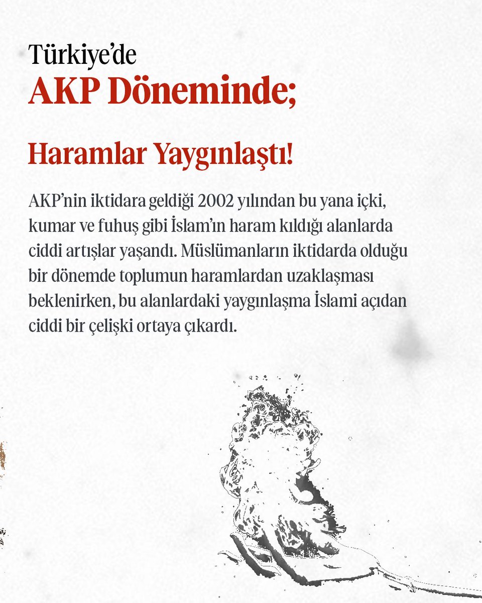 fhoncunesil's tweet photo. Türkiye'de AKP Döneminde; Haramlar Yaygınlaştı! 

AKPMüslümanlara ZararVerdi https://t.co/jDTmJFK7Ow