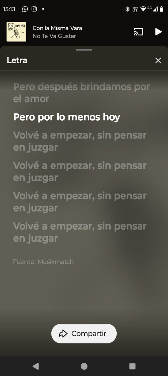 Wiiipuu's tweet photo. @migranol_ Canción: Con la misma vara
Álbum: Por lo menos hoy
Banda: No Te Va Gustar https://t.co/U6zaYyCFSq