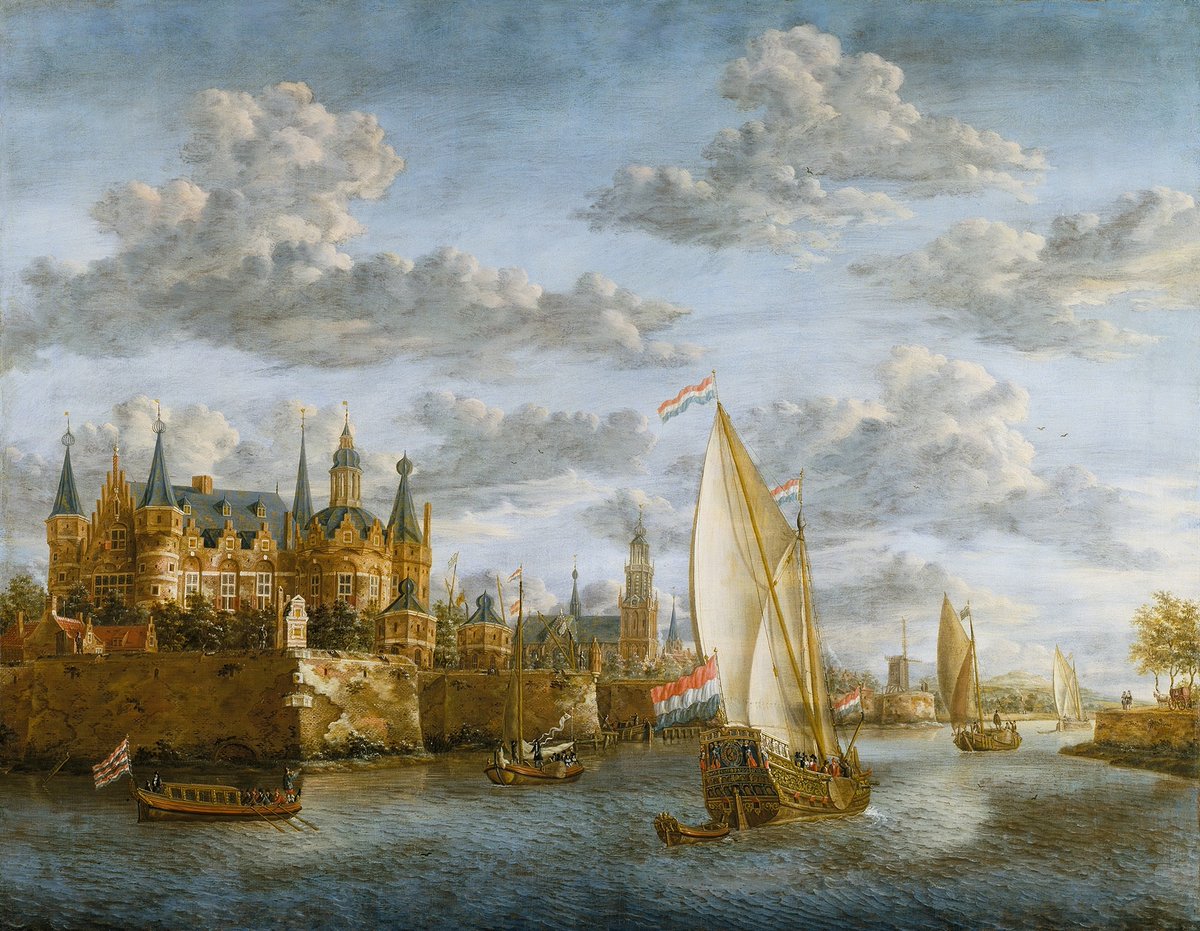 Goudriaan2's tweet photo. Castle on a River in Holland 
Jacobus Storck, 1660-1688 https://t.co/xTiTyxjF4g