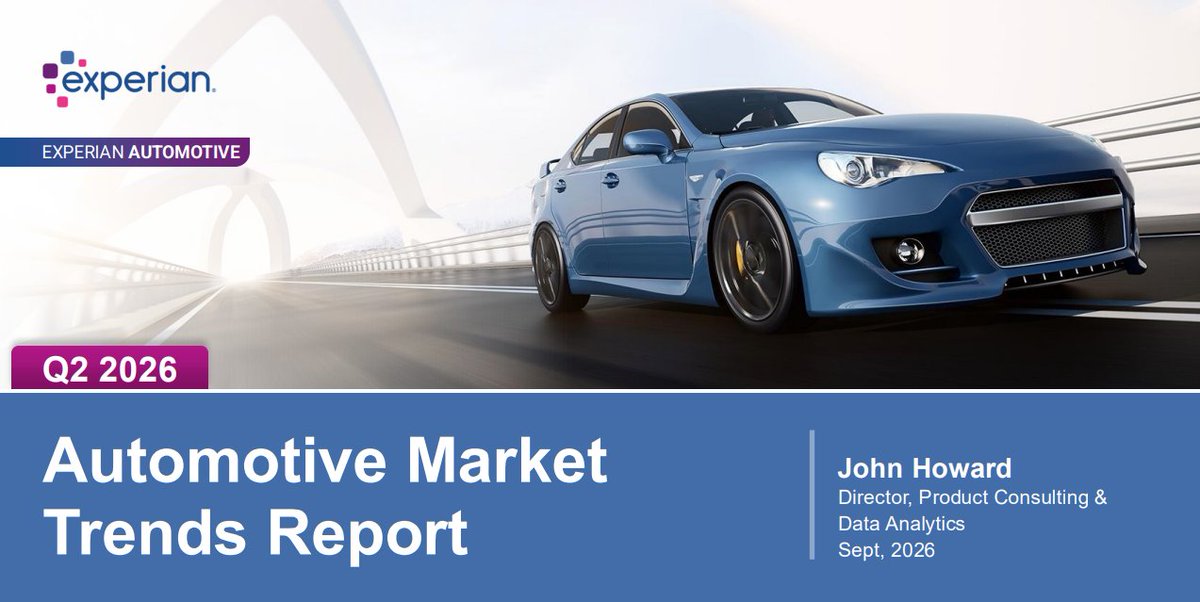 Experian_Auto's tweet photo. 🚗 What’s shaping the automotive market in Q2 2026?

Experian Automotive’s latest data highlights a couple of key trends:

🔹 Nearly 300M light-duty vehicles are on U.S. roads
🔹 EVs have reached 6.2M, with hybrids at 13.4M

📊 Download the full report:
 https://t.co/dH2WEjNTmI https://t.co/joqNdWhRdK