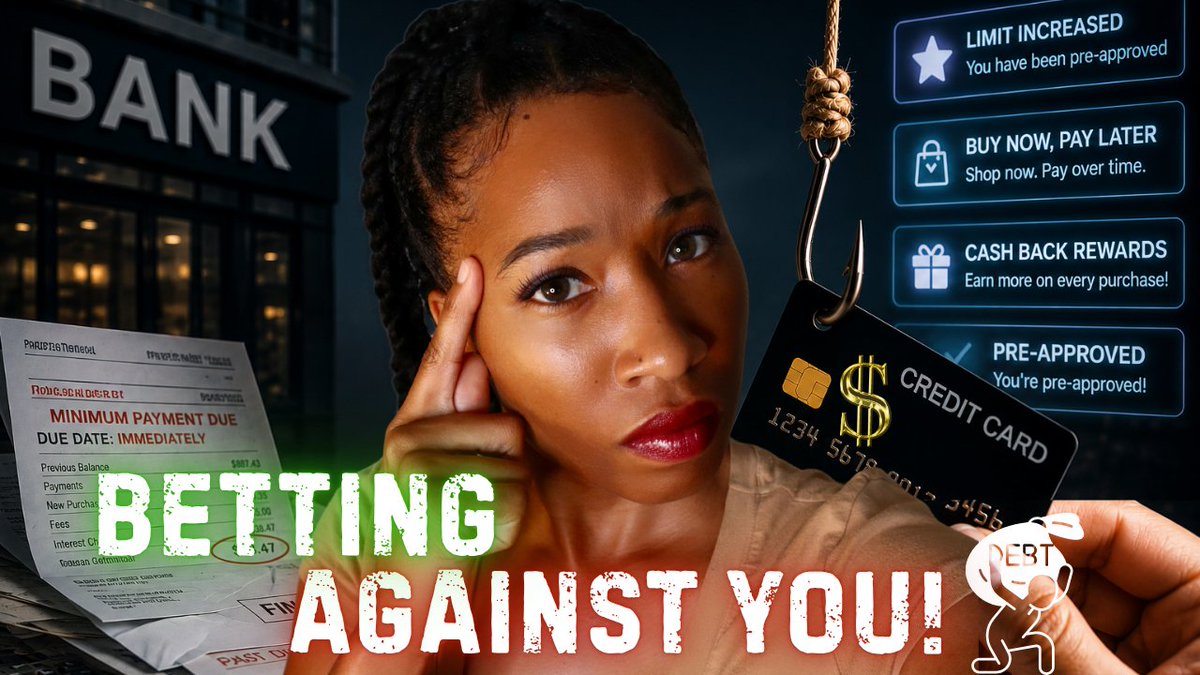 dieshashakela's tweet photo. Banks and Credit Card Companies are Betting Big On your Lack of Impulse ... https://t.co/7oFCabVTkU via @YouTube #creditcarddebt https://t.co/HLywHQhRhV