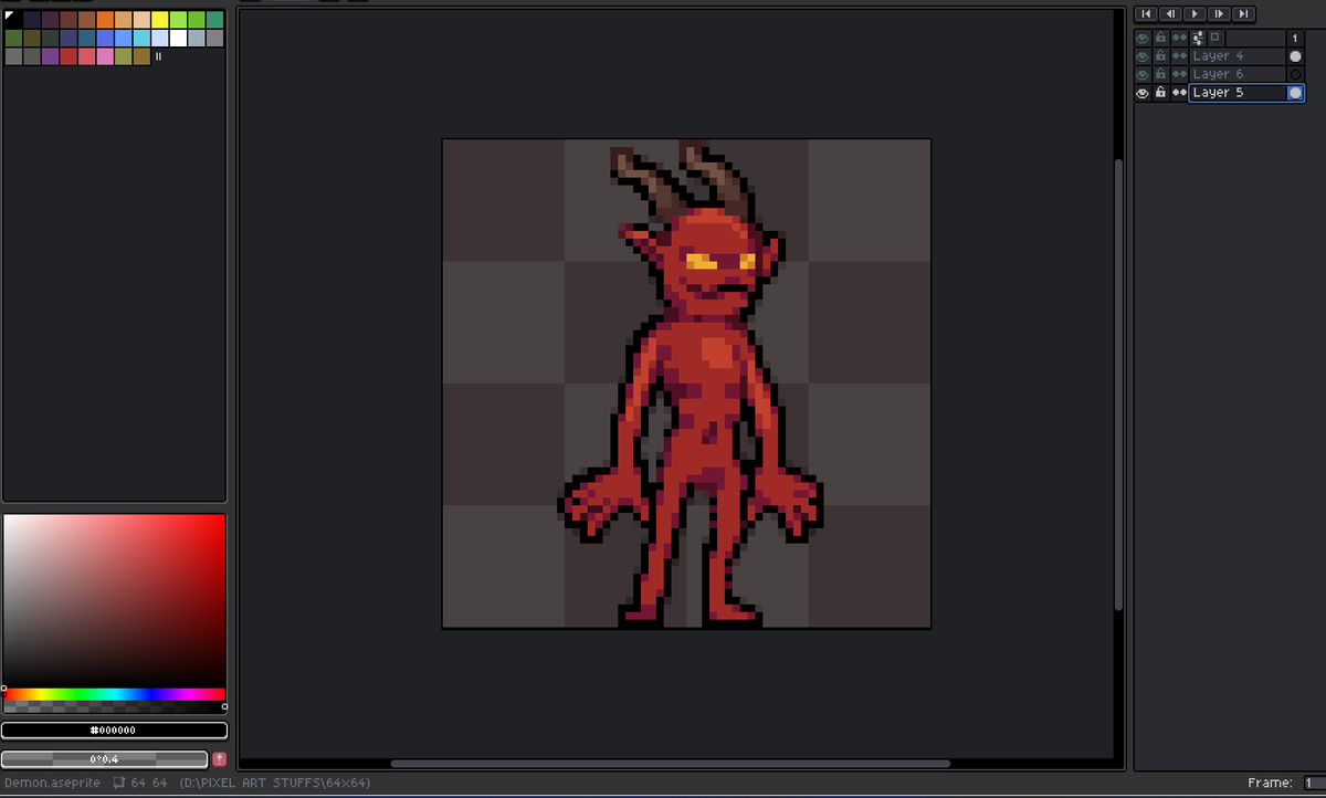 luke_1z's tweet photo. A 64x64 skinny demon i'm working on 👹
#pixel #gamedev https://t.co/AOZLQAy0h1