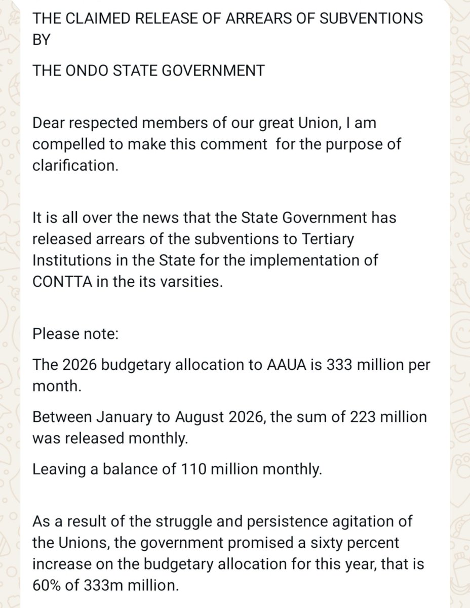 FunmilayoOretan's tweet photo. I really do not know what ondo state Government take us for 
#endaasuustrike #weneedactionnottalk
@LuckyAiyedatiwa @OndoStateOnline @instablog9ja @Naija_Activist https://t.co/QGBk4El5vc