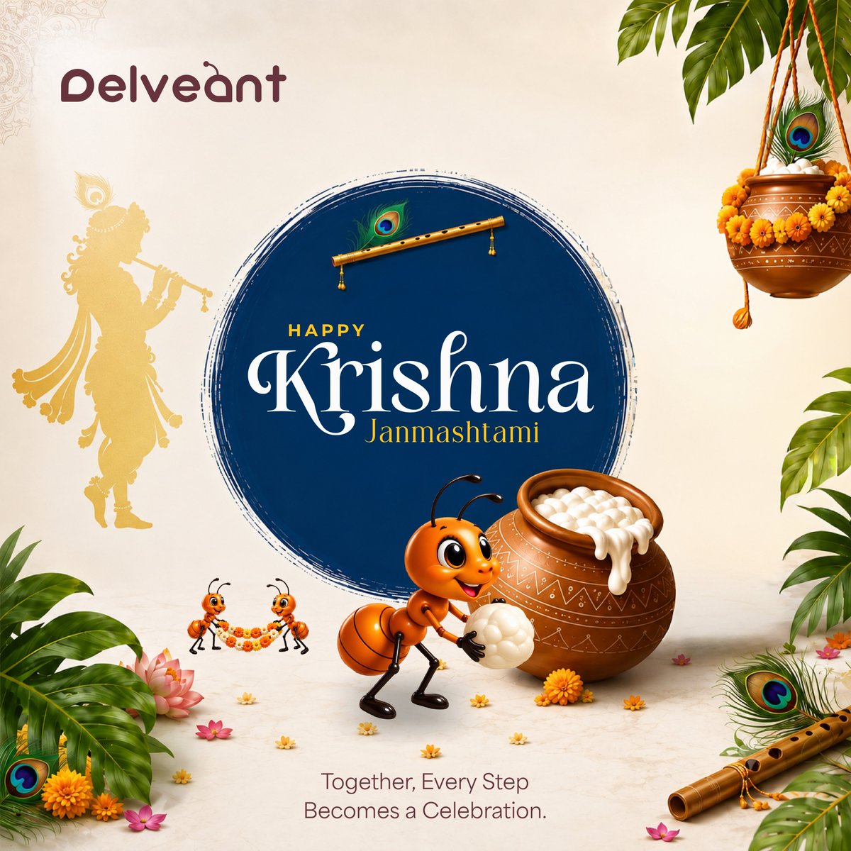 delveantone's tweet photo. Happy Krishna Jayanthi!!!

Together, every step becomes a celebration. May this auspicious occasion inspire us to move forward with positivity, purpose, and togetherness.

#HappyKrishnaJayanthi #KrishnaJayanthi #Delevant #Togetherness #PositiveJourney #Celebration https://t.co/xxNYRXv8RK