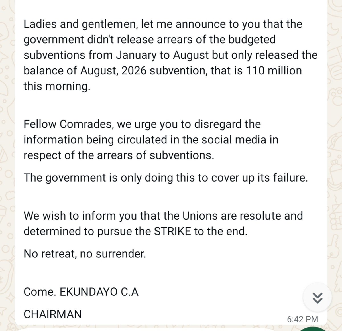 FunmilayoOretan's tweet photo. I really do not know what ondo state Government take us for 
#endaasuustrike #weneedactionnottalk
@LuckyAiyedatiwa @OndoStateOnline @instablog9ja @Naija_Activist https://t.co/QGBk4El5vc