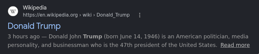 FardafKhan's tweet photo. Donald Trump's Wiki had been updated 3 hours ago, Is he dead? What are your thoughts? https://t.co/X8ZcH908uc