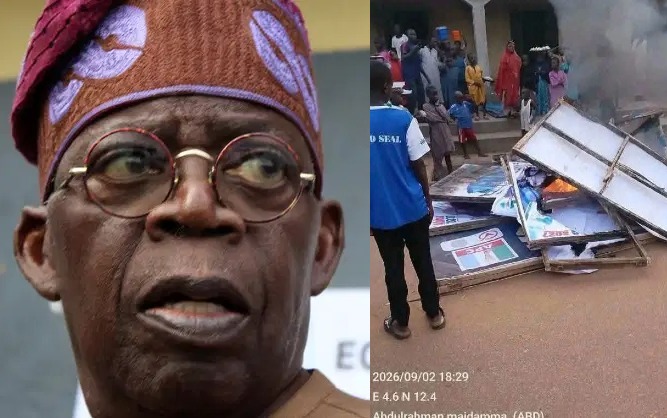 ParallelFacts's tweet photo. Sokoto APC Youths Set Tinubu's, Other APC Campaign Posters Ablaze as More Northern States Reject Bad Governance https://t.co/hrCIhxkYzN https://t.co/AQyaV7IQdL