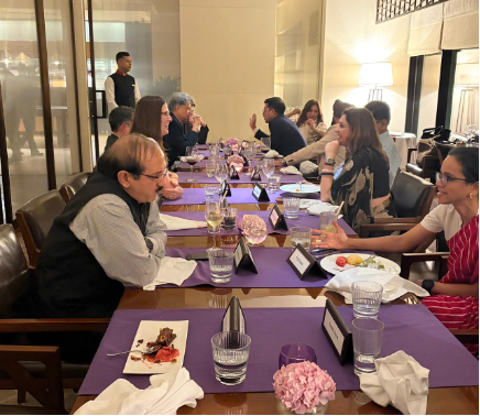 USISPForum's tweet photo. USISPF convened an industry dinner with @Spotify's global and India leadership, including @aprilsboyd, VP & Global Head of Government Affairs, and Amarjit Singh Batra, Managing Director, @spotifyindia.

The evening brought together senior government and embassy officials, Members of Parliament, former diplomats, cultural strategists, and industry leaders.

The conversation explored the growing strategic role of music and cultural industries in shaping the U.S.-India relationship.

Pertinent discussions on strengthening people-to-people connections and expanding opportunities across music, sports, tourism and the wider creative economy. 

Discussions also drew on Spotify’s Loud & Clear report, examining the policy, economic and geopolitical forces shaping India’s rapidly evolving creative and digital landscape.

As the United States and India deepen their partnership across sectors, culture and creativity remain powerful avenues for building enduring connections between our two nations.