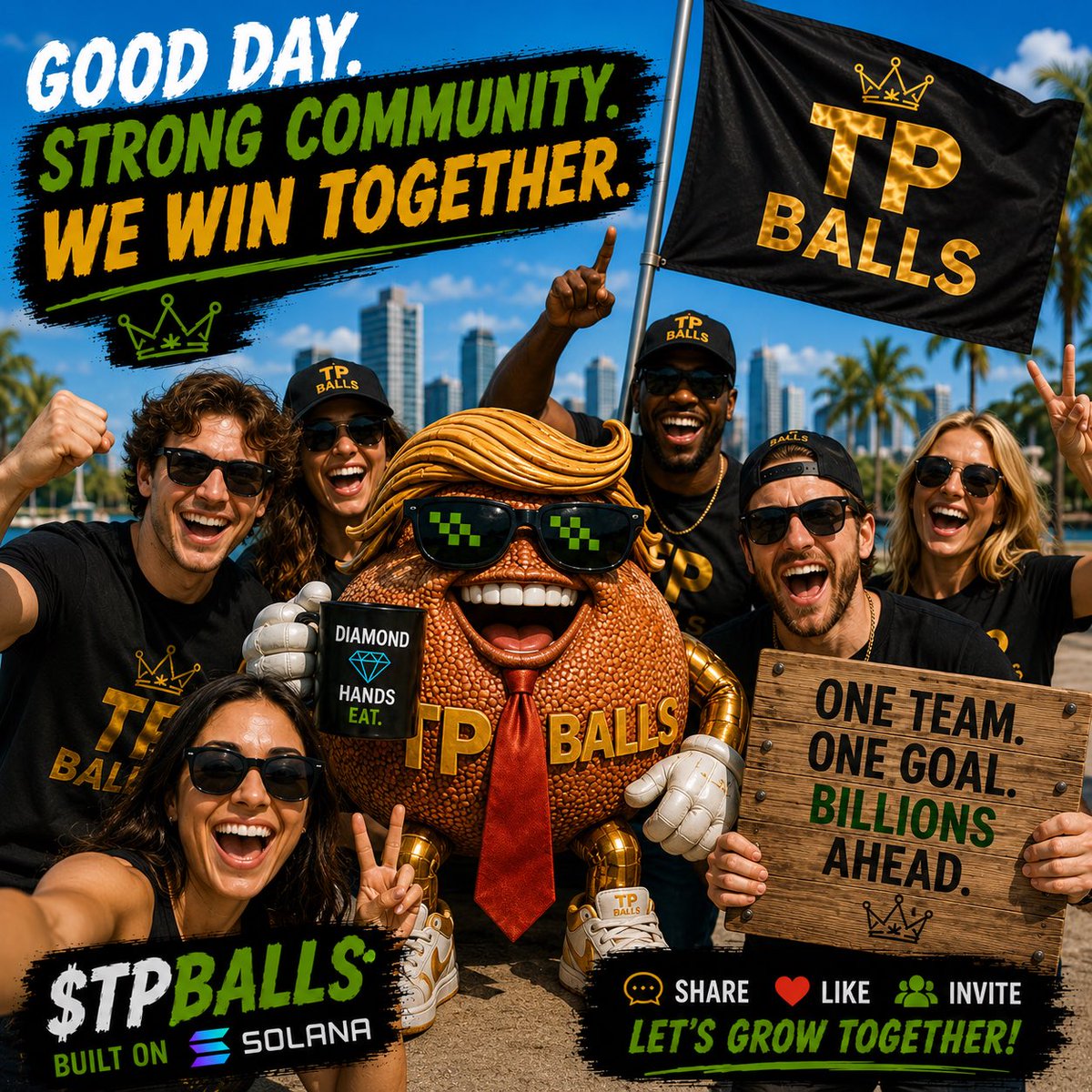 sho1das's tweet photo. Good day, $TPBALLS fam! ☀️👑

Strong community. Big energy. We win together. 💪🔥
Drop a 🟢 if you’re still riding with us — then LIKE ❤️ + REPOST 🔁 and bring some new eyes to the movement.

CA: 5yWunhv8onaNht5xvyNKmtcZRUhSL4uCKefXJkRLpump

#TPBALLS #Solana #SOL #MemeCoin #CryptoCommunity