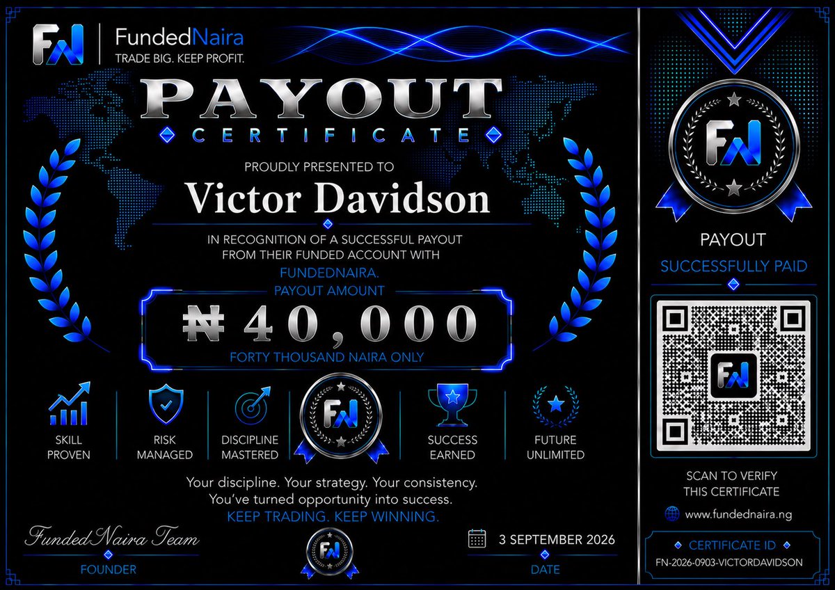 FundedNair8's tweet photo. 💸 OUR TRADERS KNOW THE DIFFERENCE!

When it comes to payouts, FundedNaira delivers. ✅

We’ve just paid more of our traders, proving once again that your success matters to us. 🚀💙

FundedNaira — We Fund. You Trade. We Pay. https://t.co/T5Vfs30Plw