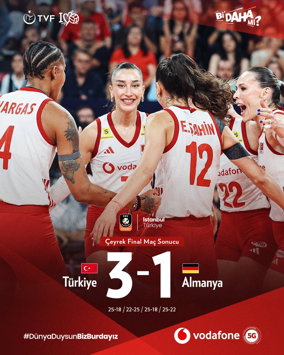TVForgtr's tweet photo. Filenin Sultanları 3-1 galip gelerek adını YARI FİNAL’e yazdırıyor! 🇹🇷

Tebrikler Filenin Sultanları! ❤️🤍 https://t.co/OUFnh8OBuL