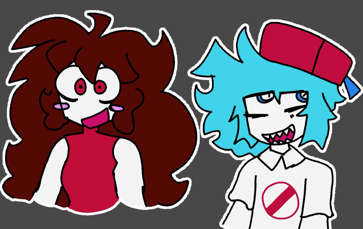 JunioTheBread's tweet photo. Boyfriend and girlfriend in KKHTA style. I decided to make their personalities different from the cannon ver of them

#fnf #kkhtafanart #kkhta #fypシ゚viral #boyfriendfnf #girlfriendfnf https://t.co/Xesu9ViaDe