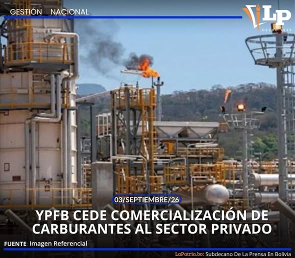 LaPatriaDigital's tweet photo. El ministro Marcelo Blanco confirma que YPFB diversificará sus actividades, dejando la comercialización de carburantes a privados

📌Lee mas aquí https://t.co/hAHLJ9MIGd

#Noticias #YPFB #CIERRE #SectorPrivado #comercialización #combustible #LaPatria https://t.co/yW8ywbvTbM