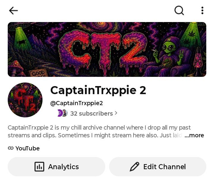 CaptainTrxppie's tweet photo. Made some changes to my streaming VODs YouTube channel. #youtube #changes #streamingvods https://t.co/rVHRXYiUbZ