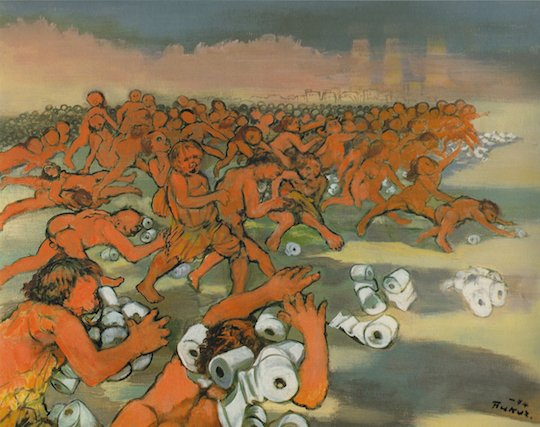 artstitle's tweet photo. 福沢 一郎
（Fukuzawa Ichiro、1898-1992）
『トイレットペーパー地獄』
（Toilet Paper Hell） https://t.co/oRiOGTArRV