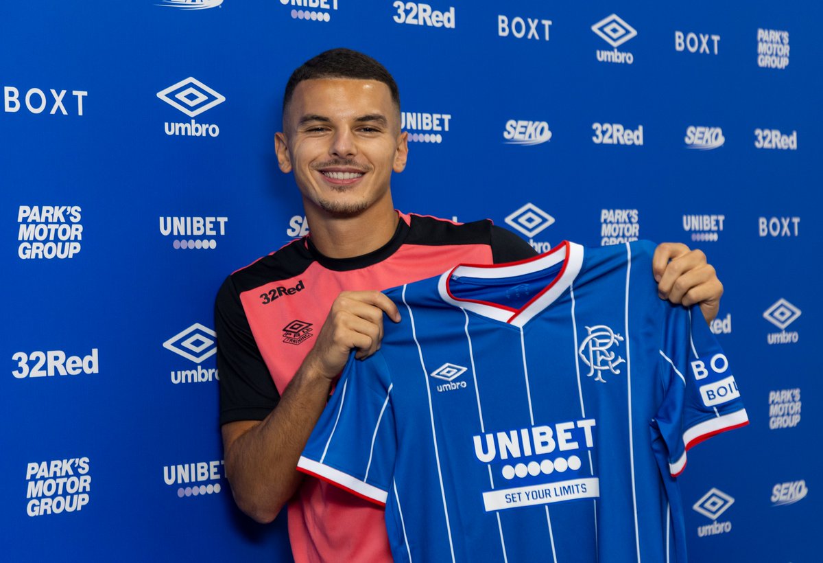 RangersFC's tweet photo. 💙 We can today confirm the signing of Badredine Bouanani on a loan deal from VfB Stuttgart. 

👉  https://t.co/mngx8JuKWr https://t.co/Jt6OqLCATK