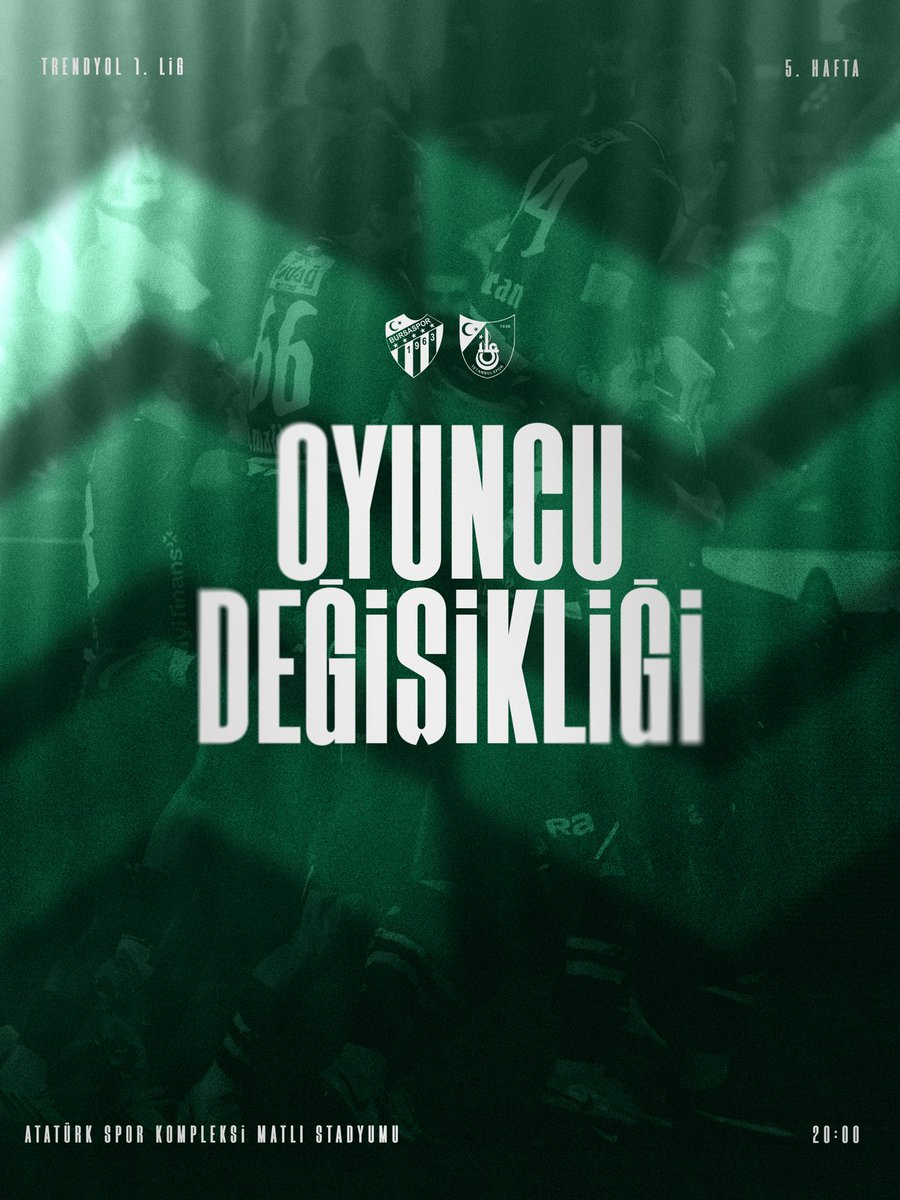 BursasporSk's tweet photo. ⏱️ 60’ Takımımızda oyuncu değişikliği | #BSvIS

🟩 Hüseyin Maldar
🟥 Amine Boutrah https://t.co/jzuH4REVlT