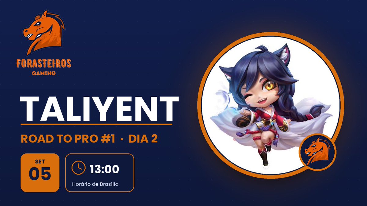 ForasteirosGG's tweet photo. 📅 Dia 2 do Road to Pro #1! Hoje @Taliyent faz sua estreia no campeonato a partir das 13h (horário de Brasília).
#GOFORA #TFT #ROADTOPRO https://t.co/wIfhhJuBZw