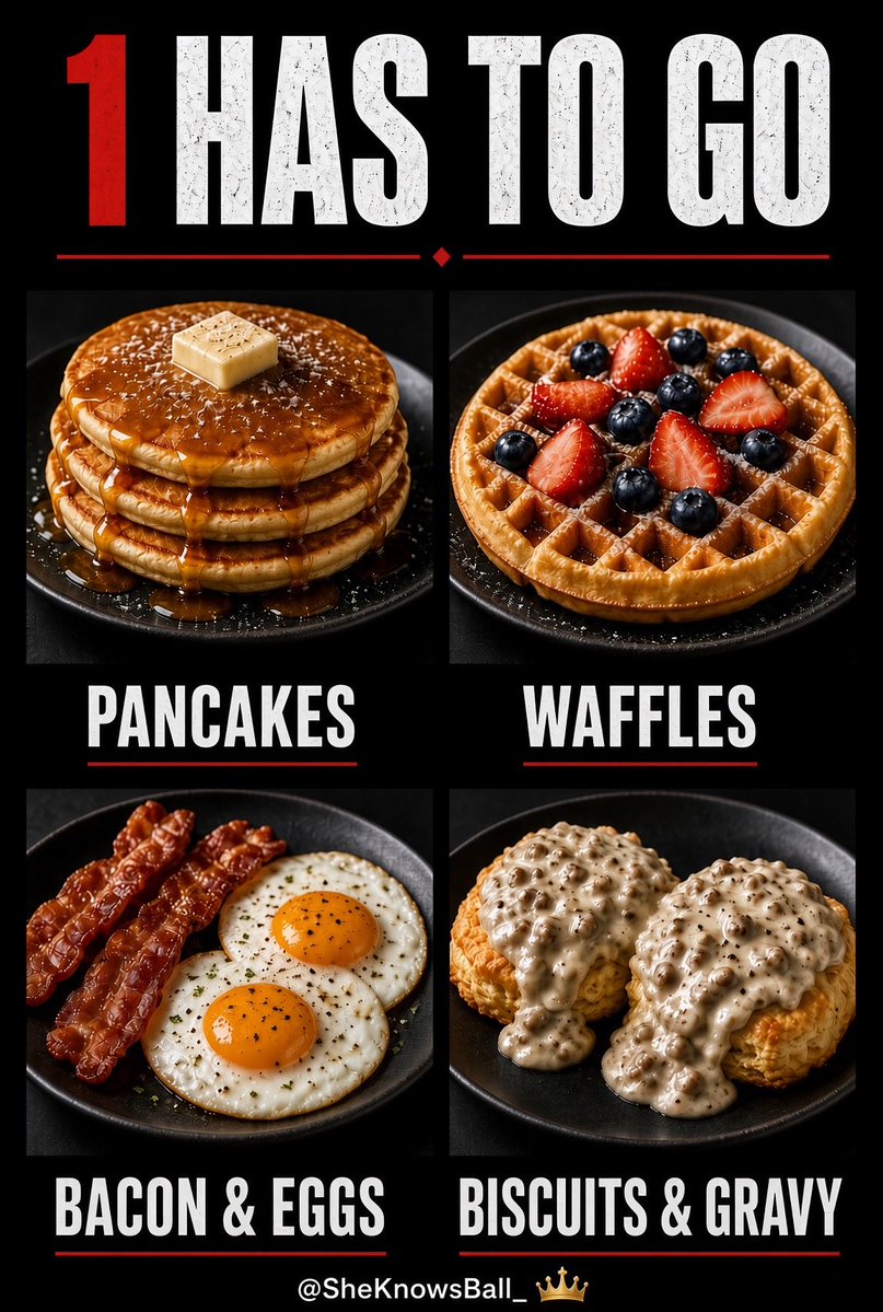 SheKnowsBall_'s tweet photo. You can only keep 3… 👀

Which one are you letting go? 🥞🧇👇 https://t.co/5zjpNy2ZkE