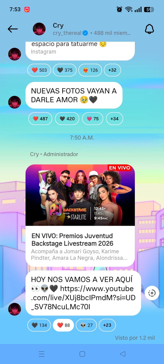 Soyitzia's tweet photo. AAAAAAA llegó el día cryboyers,estamos listos para #CryHostPJ  👽🖤 https://t.co/TkW49MZ5sA