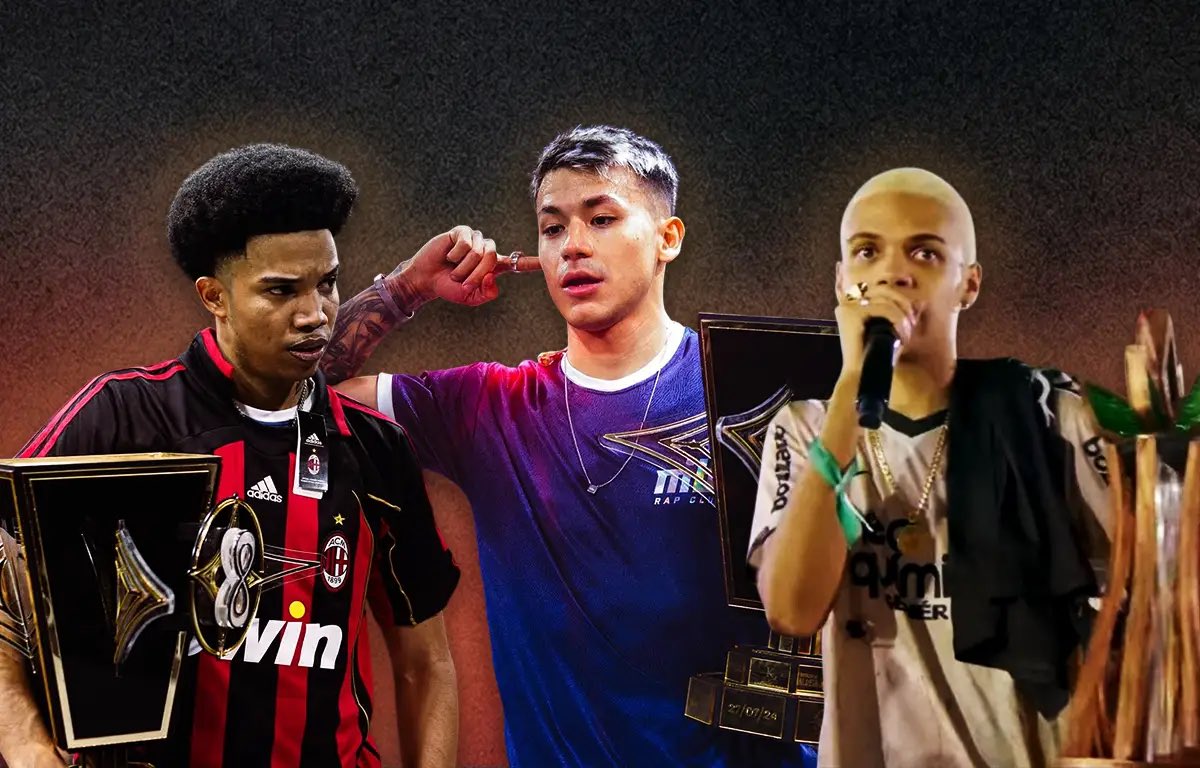 SessaoDeRap's tweet photo. JOTAPÊ, NEO E APOLLO: 3 TÍTULOS CADA E UMA COROA EM JOGO 👑

10 anos de Batalha da Aldeia, 10 aniversários e apenas três MCs conseguiram conquistar o evento principal três vezes: Jotapê, Neo e Apollo.

Mas até chegar ao empate no topo, cada um escreveu sua própria história, veja: https://t.co/QwosQJrAJn