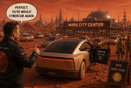 MartiansOfMars's tweet photo. You can now CYBERCAB across Mars 🛻🔴 https://t.co/rSzXPpNBqM