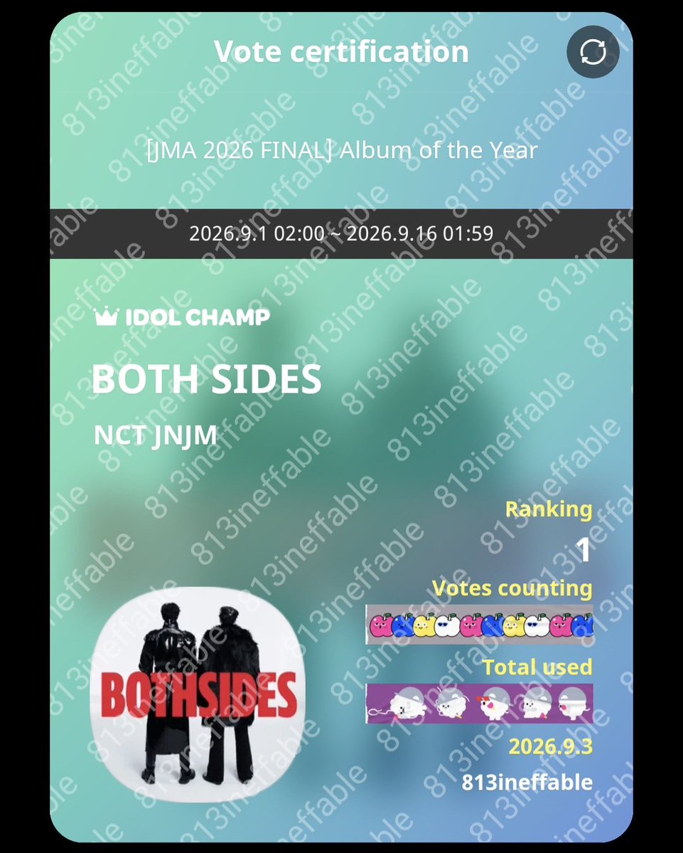 813ineffable's tweet photo. ☆ vote NCT JNJM for JMA ☆

#NCTJNJM #BOTHSIDES 
#JENO #JAEMIN #TeamJJ_Voting https://t.co/7mVBpcIOh6