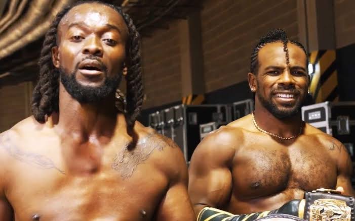 WrestleFeatures's tweet photo. Conrad Thompson heard that New Day were asked to take a 75% paycut with WWE.

(Grilling JR) https://t.co/J0tzA4Pacc