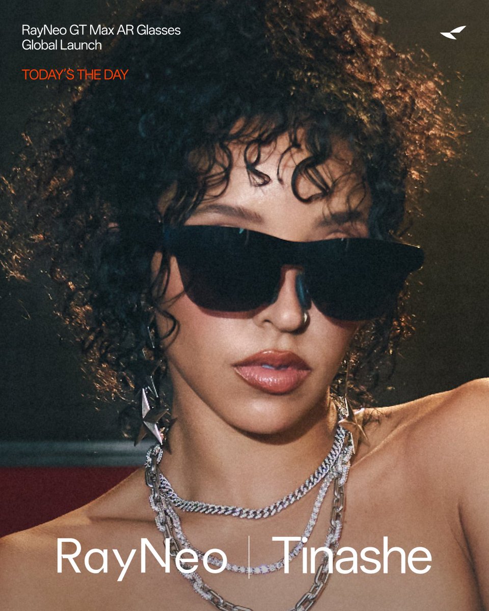 rayneo_global's tweet photo. SUPERSTAR mode: ON.
@Tinashe × RayNeo.
RayNeo iO Smart Glasses & RayNeo GT Max AR Glasses — Today's the day.
#RayNeo #Tinashe #RayNeoMoreThanYouSee #RayNeoiO #RayNeoGTMax https://t.co/U8uotdb3K9